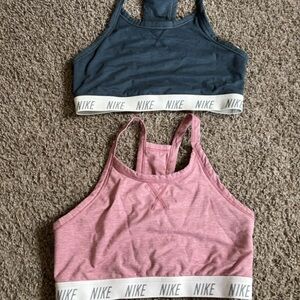 Nike Blue and Pink Sports Bras